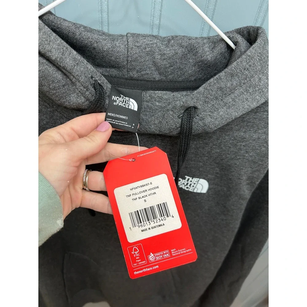 The North Face Mens‎ TNF Pullover Hoodie Black Heather Size S